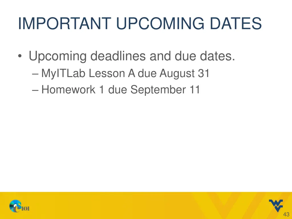 important upcoming dates