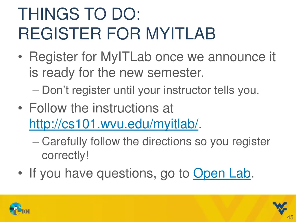 things to do register for myitlab register