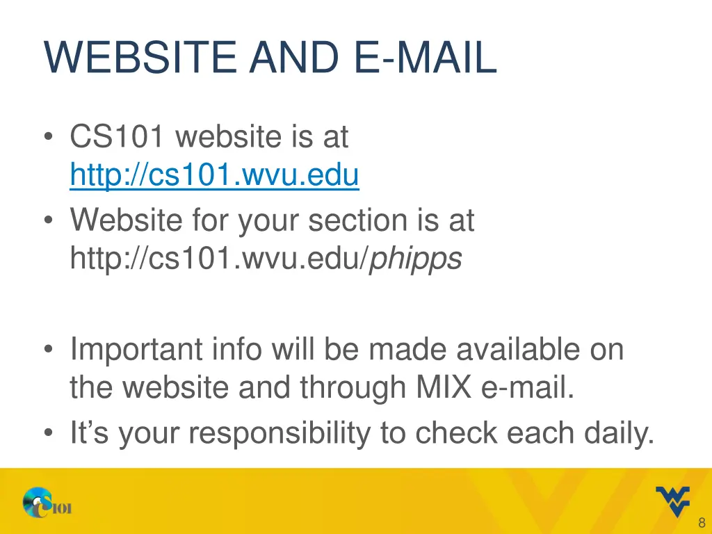 website and e mail
