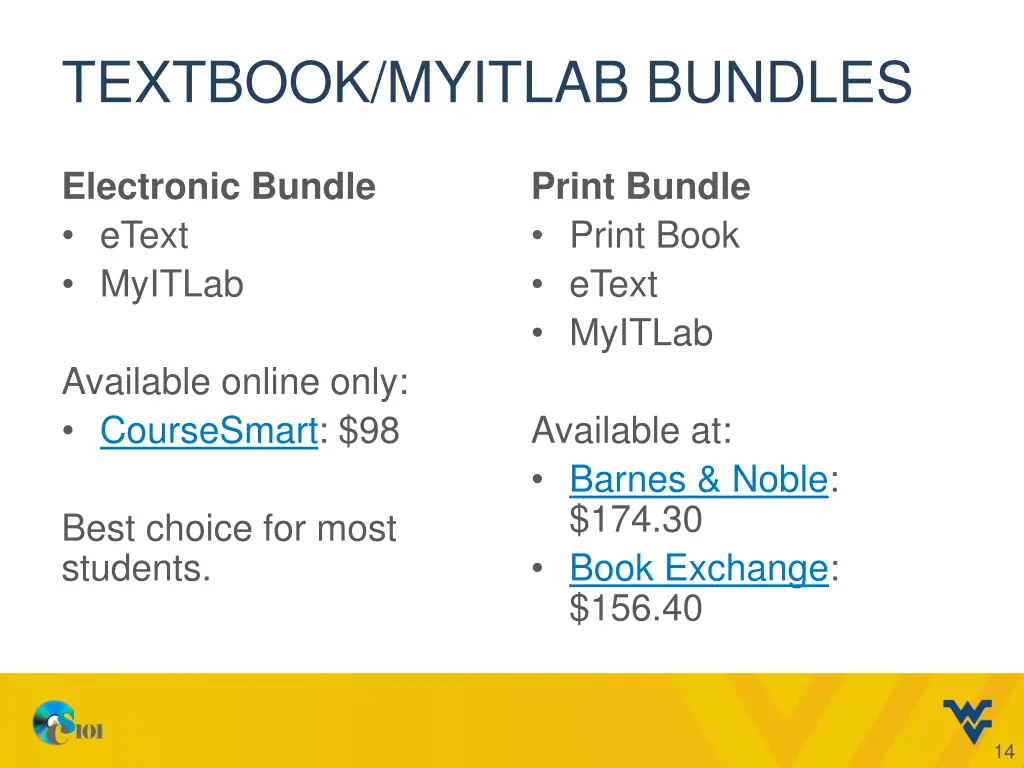 textbook myitlab bundles
