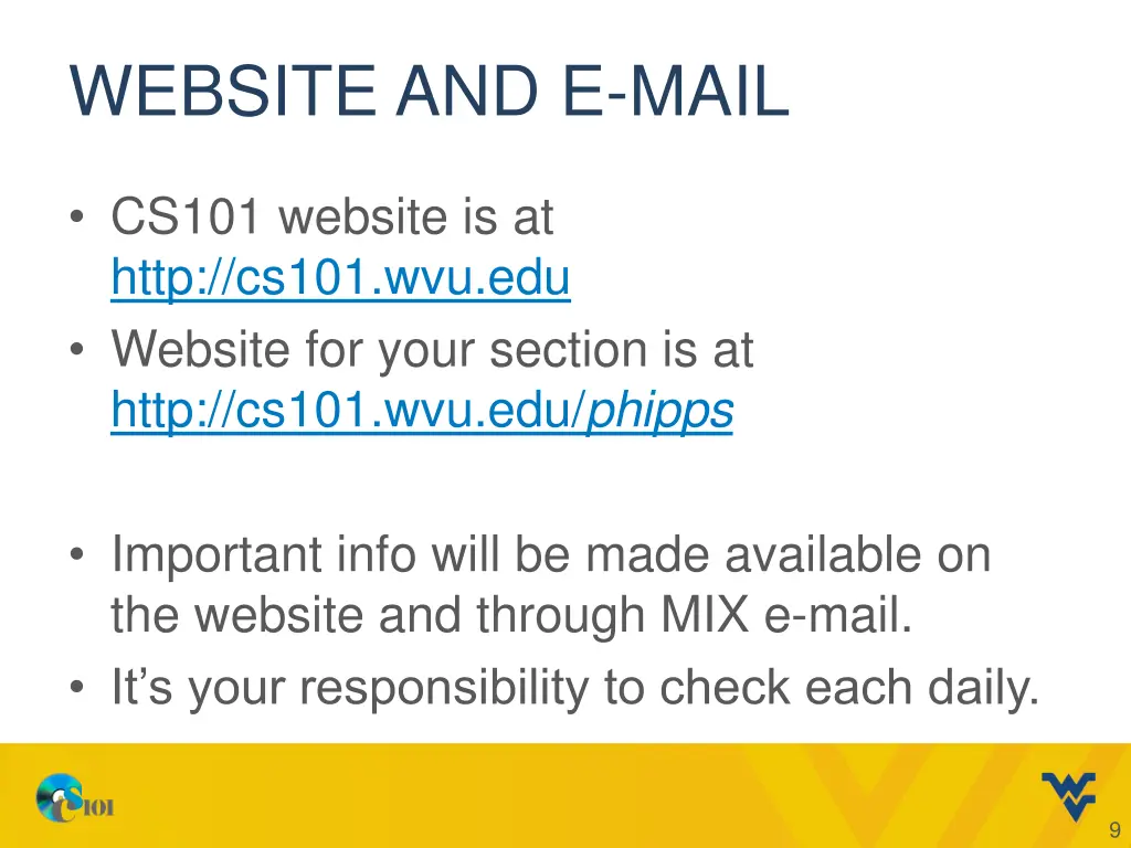 website and e mail