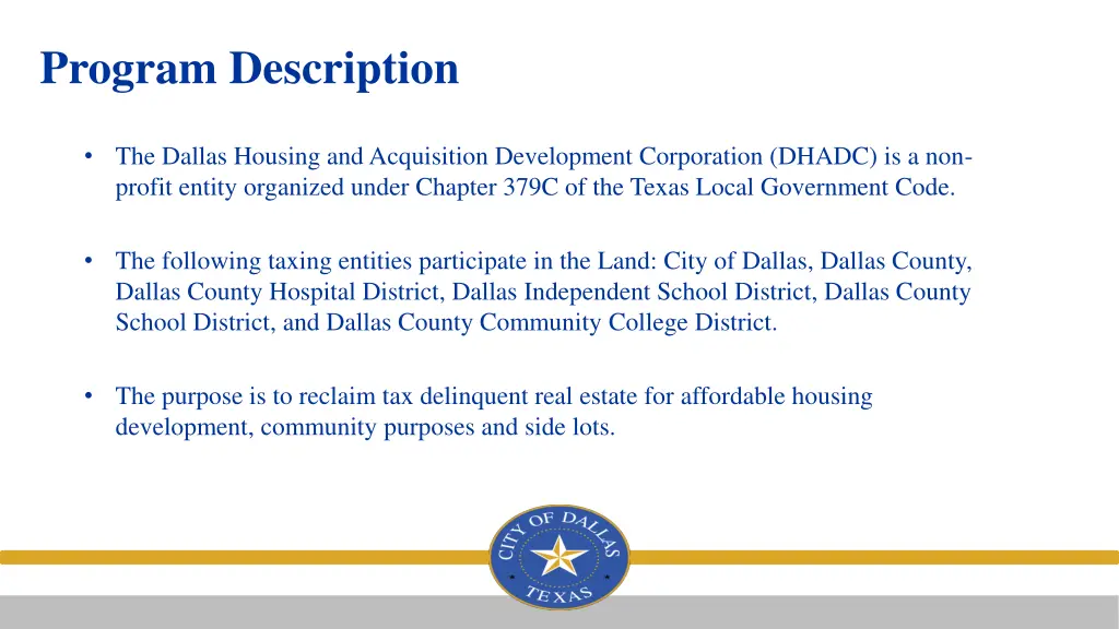 program description