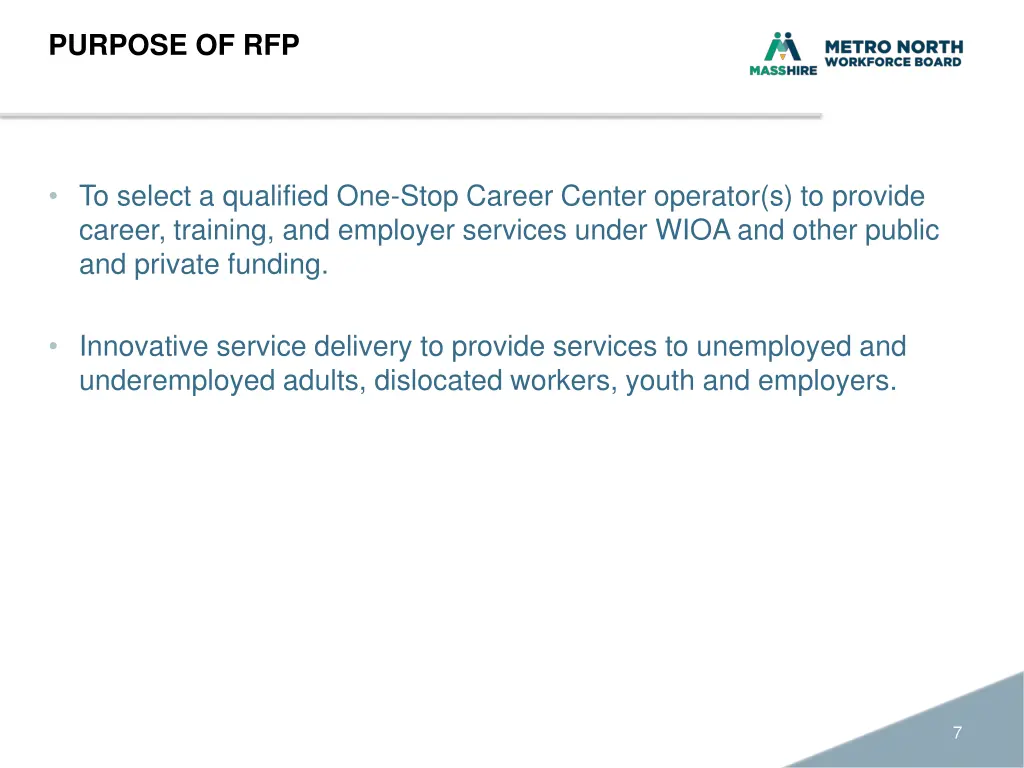 purpose of rfp