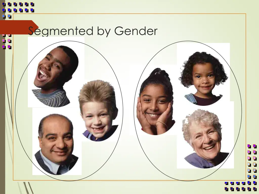 segmented by gender