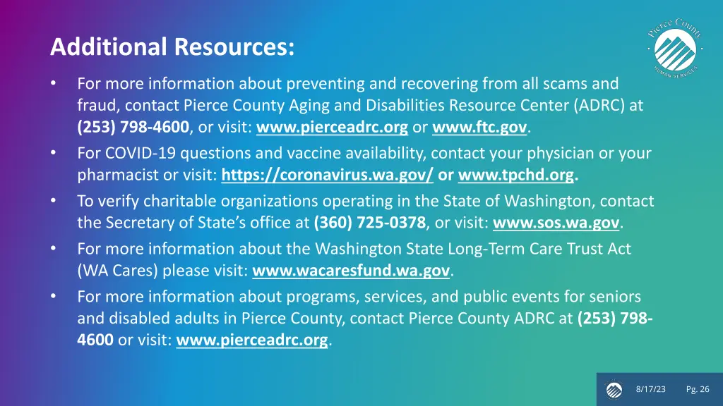 additional resources