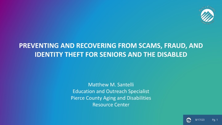 preventing and recovering from scams fraud