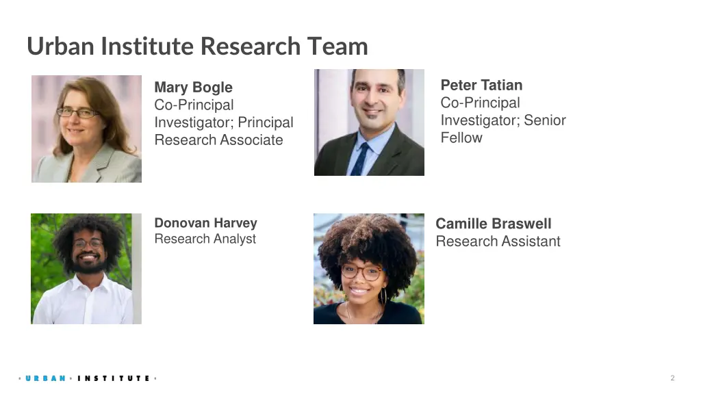 urban institute research team