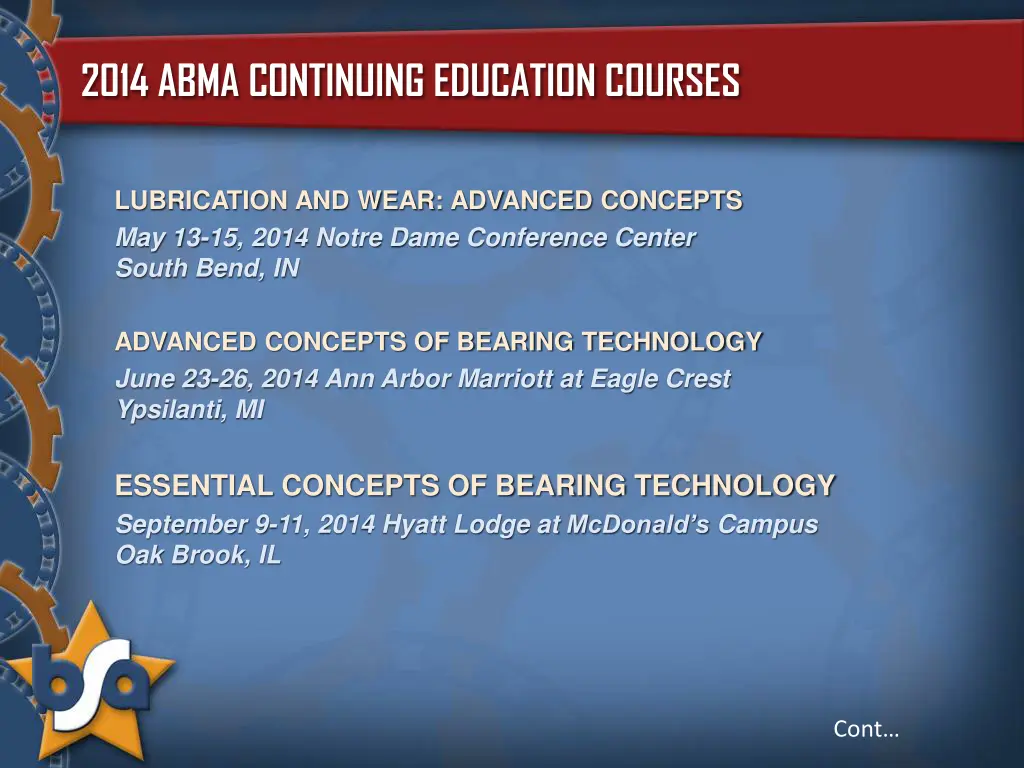 2014 abma continuing education courses