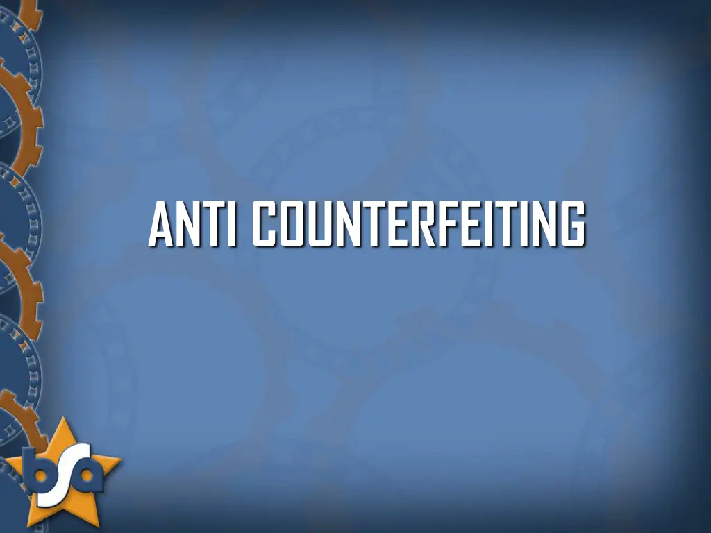 anti counterfeiting
