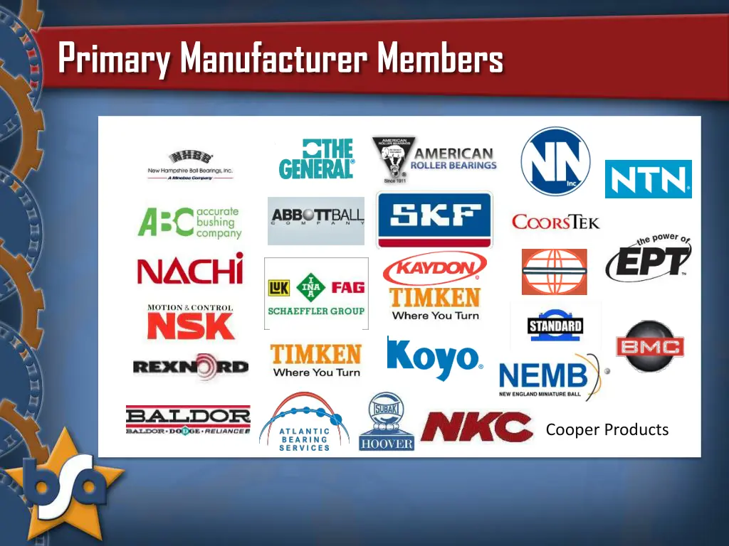primary manufacturer members