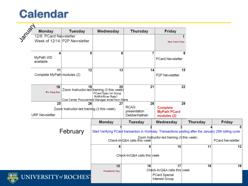 calendar