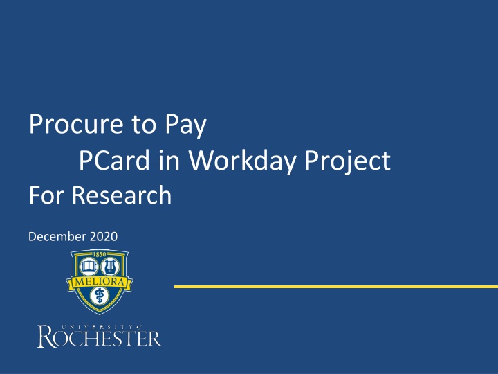 procure to pay pcard in workday project