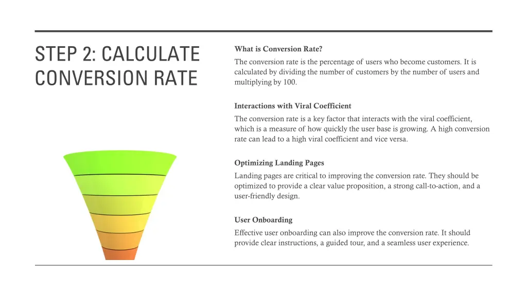 step 2 calculate conversion rate