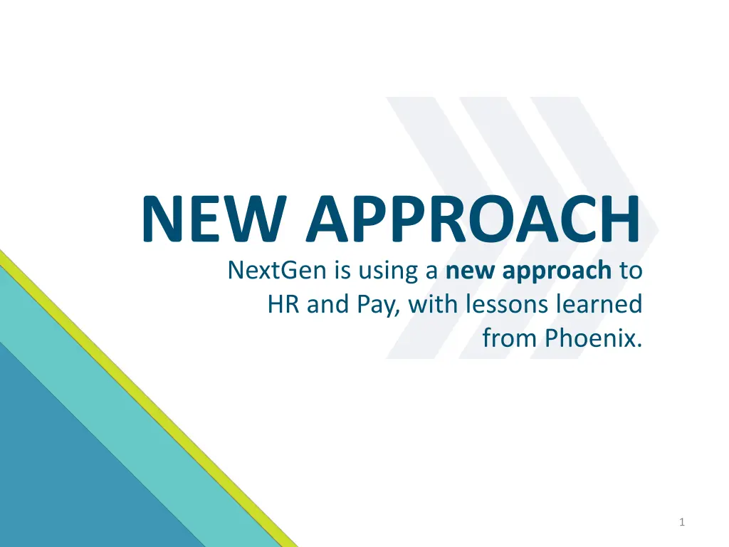 new approach nextgen is using a new approach