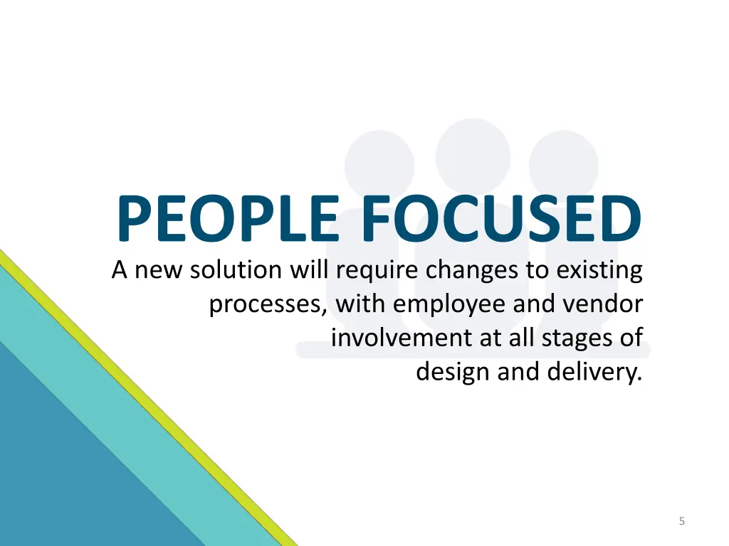 people focused a new solution will require