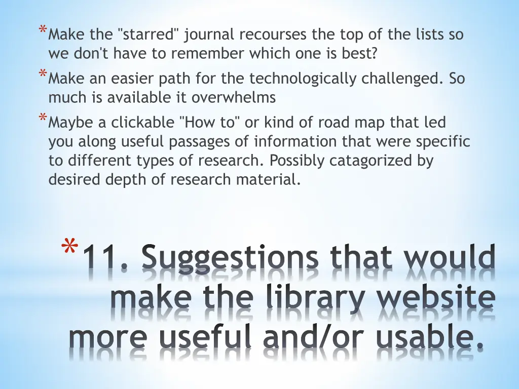 make the starred journal recourses
