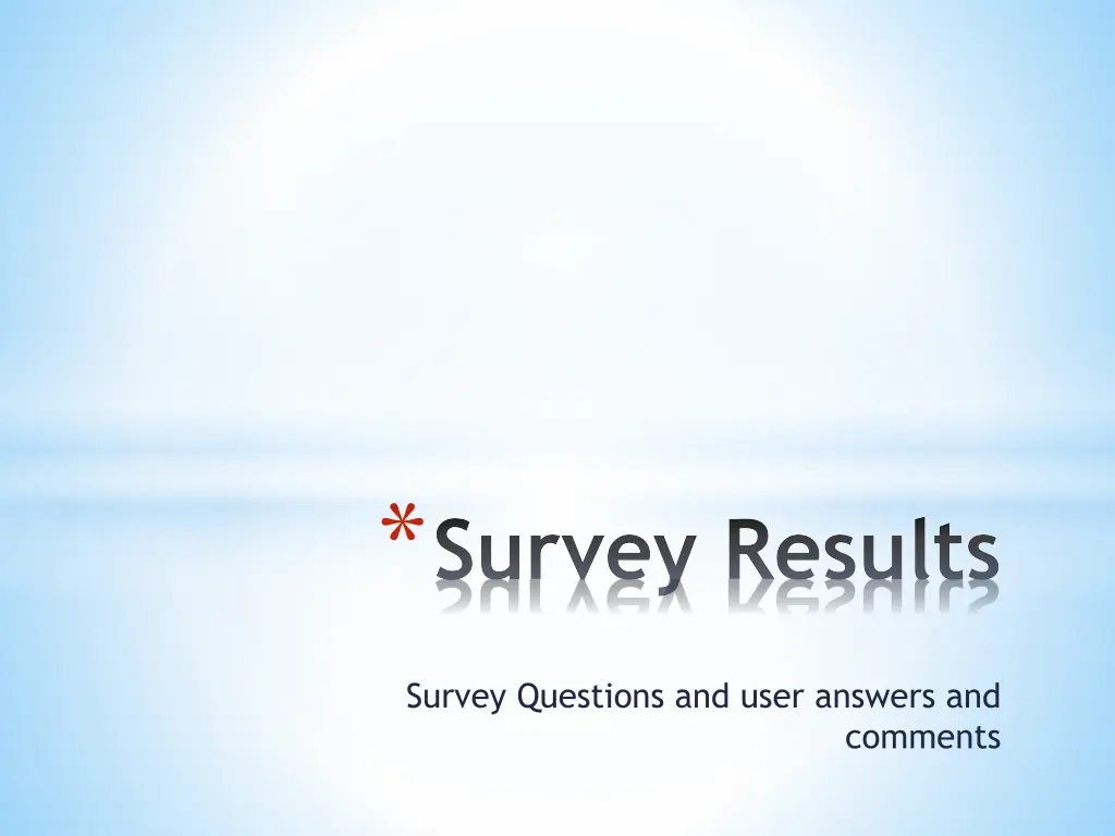 survey results