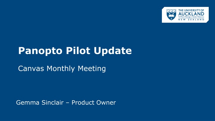 panopto pilot update