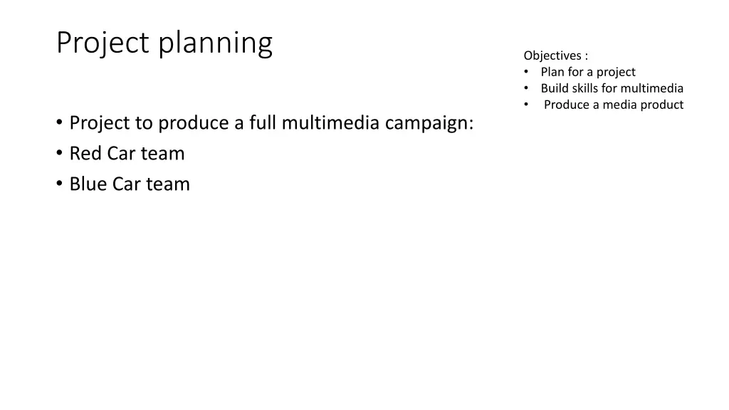 project planning 1