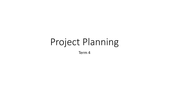 project planning