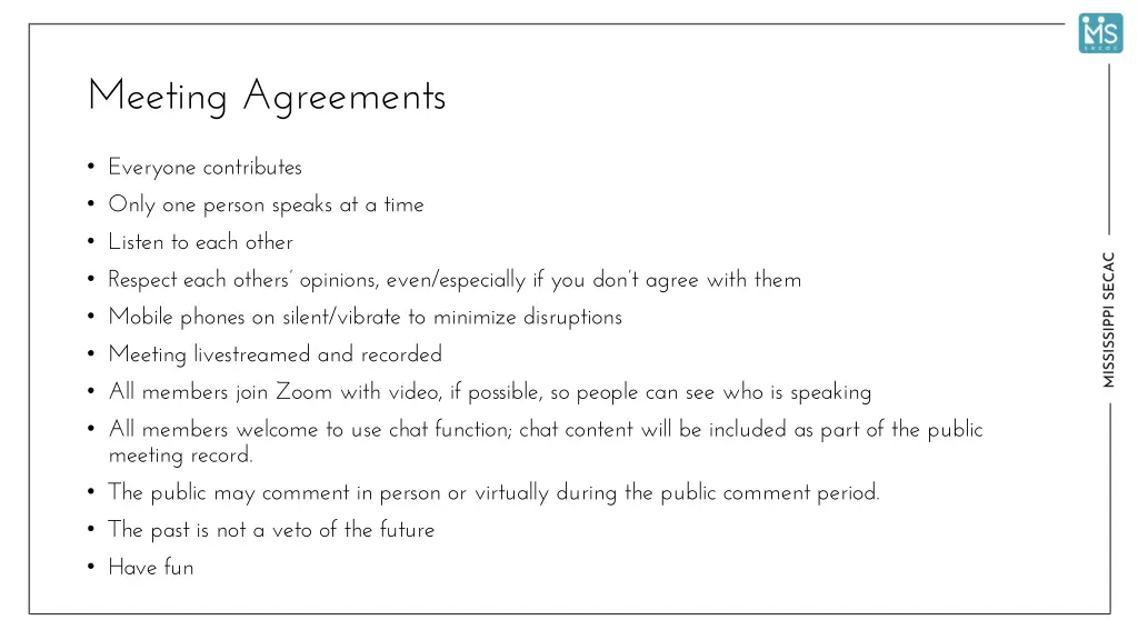 meeting agreements