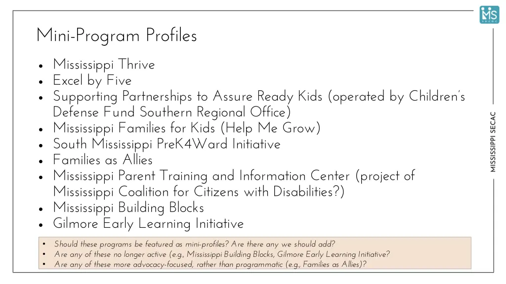 mini program profiles
