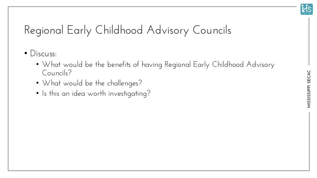 regional early childhood advisory councils 1