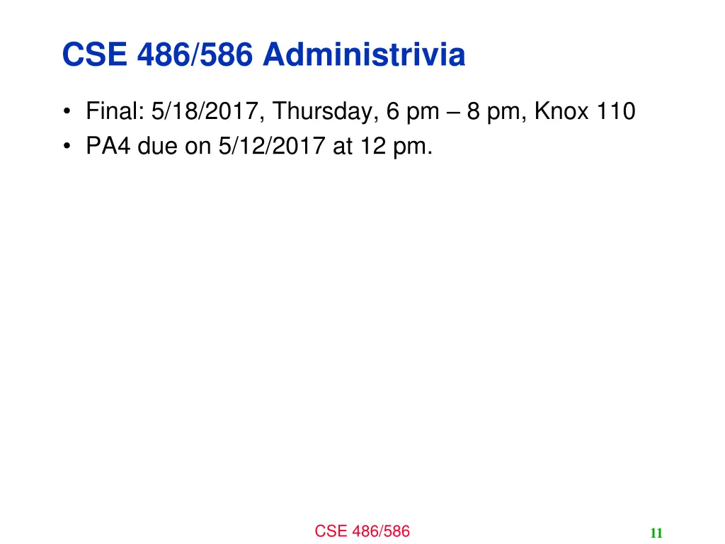cse 486 586 administrivia