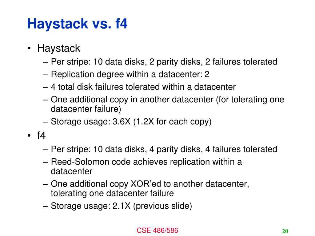 haystack vs f4