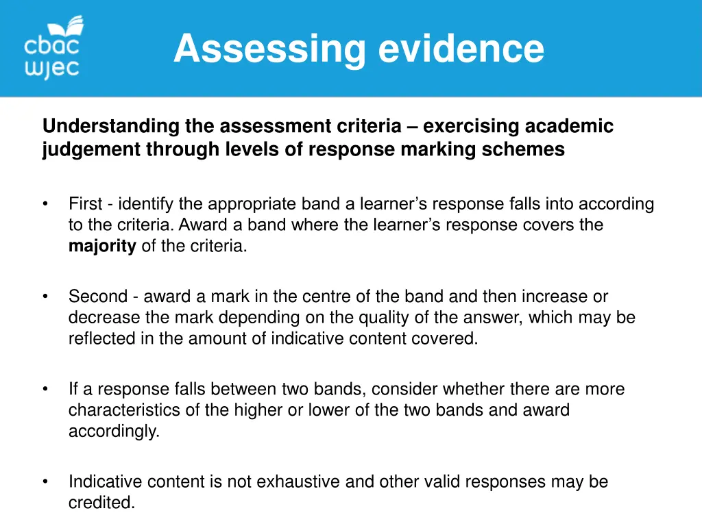 assessing evidence 1