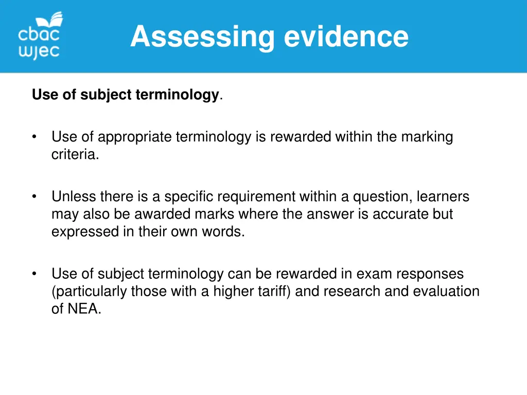 assessing evidence 2