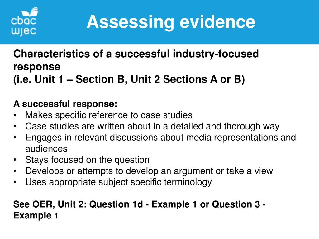 assessing evidence 9