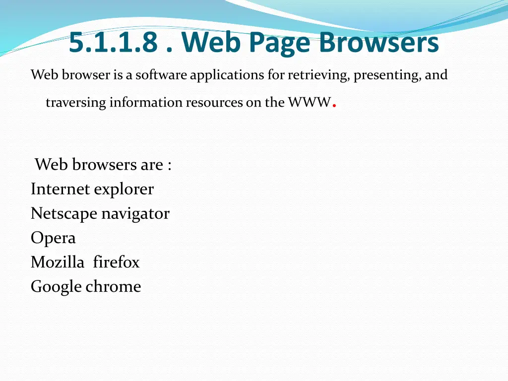 5 1 1 8 web page browsers