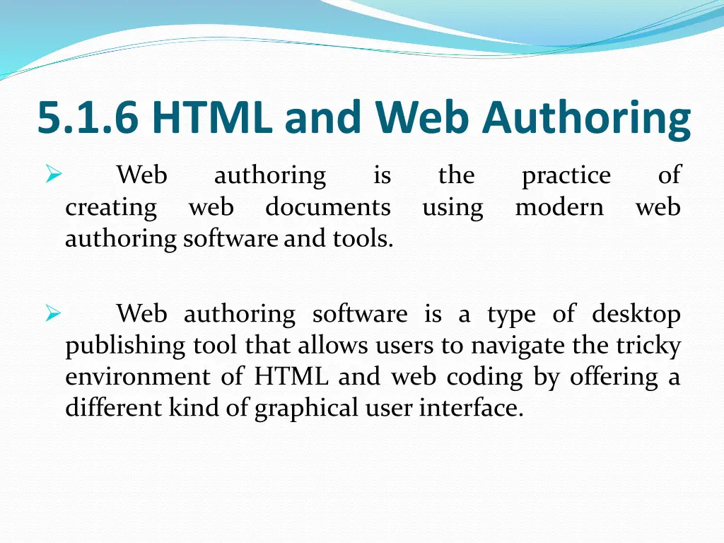 5 1 6 html and web authoring