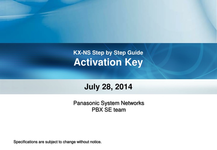 kx ns step by step guide activation key