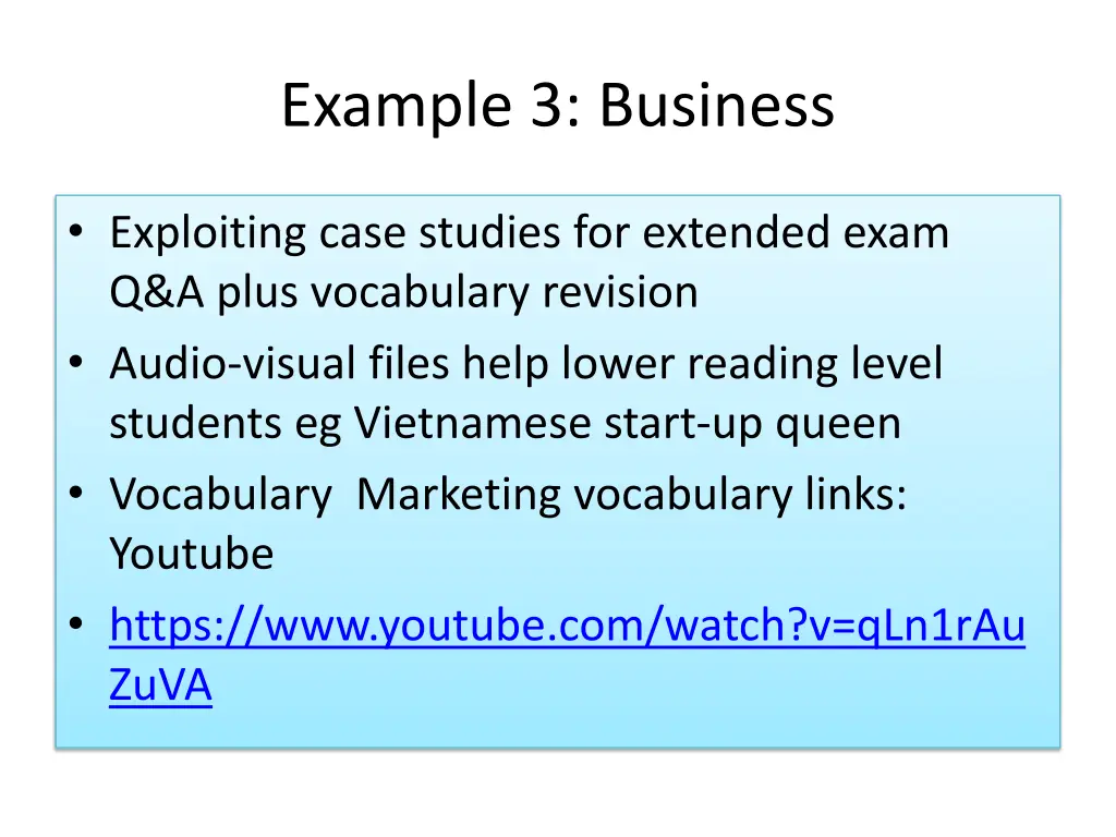 example 3 business