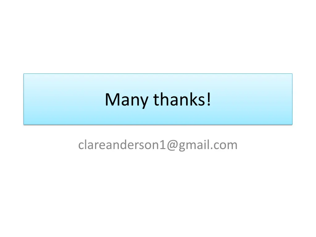 many thanks