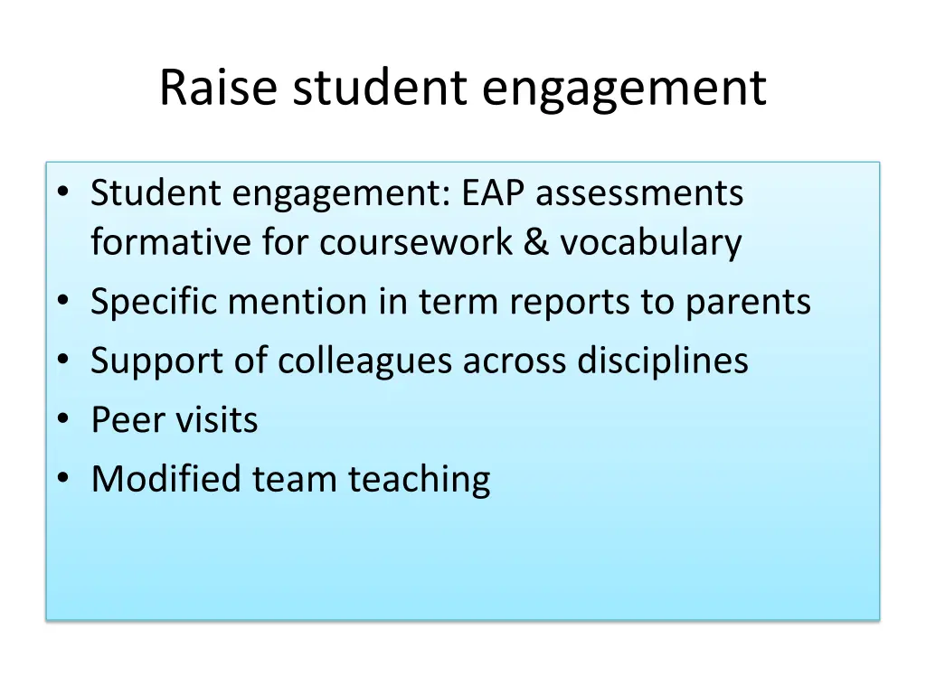 raise student engagement