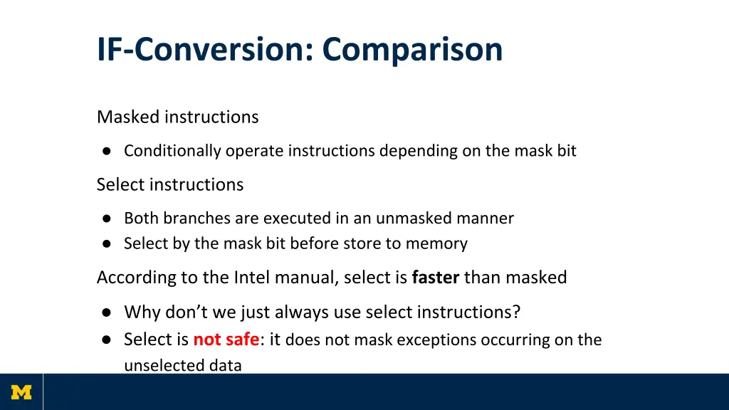 if conversion comparison