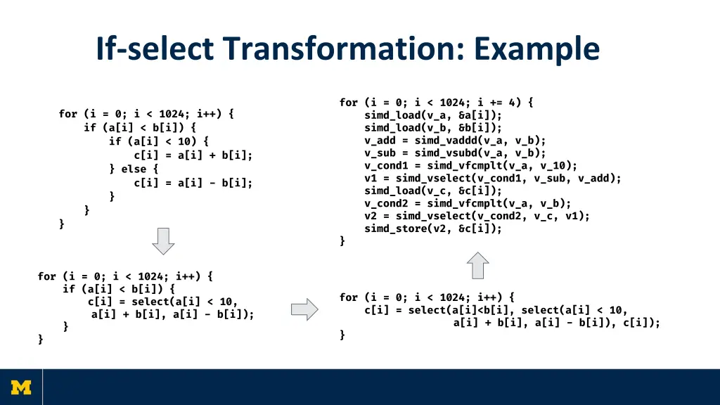 if select transformation example