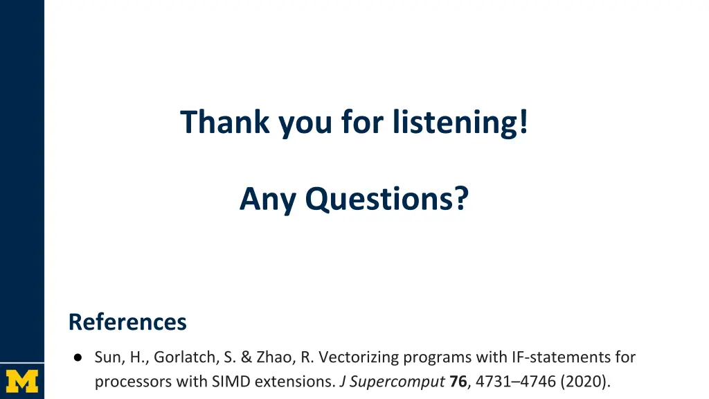 thank you for listening