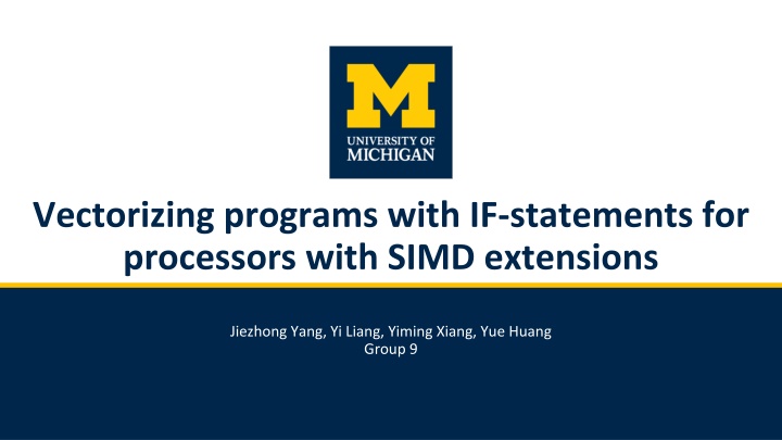 vectorizing programs with if statements