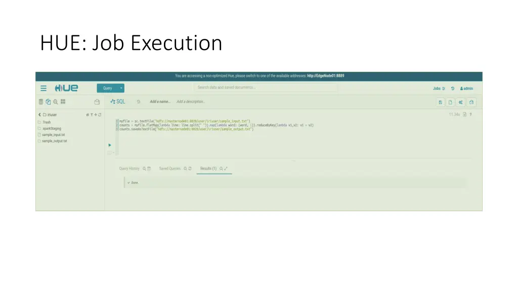 hue job execution
