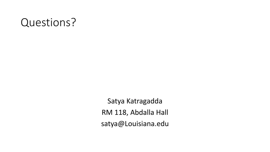 questions