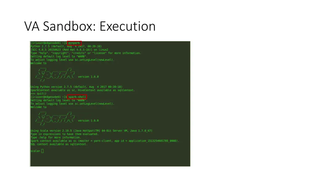 va sandbox execution
