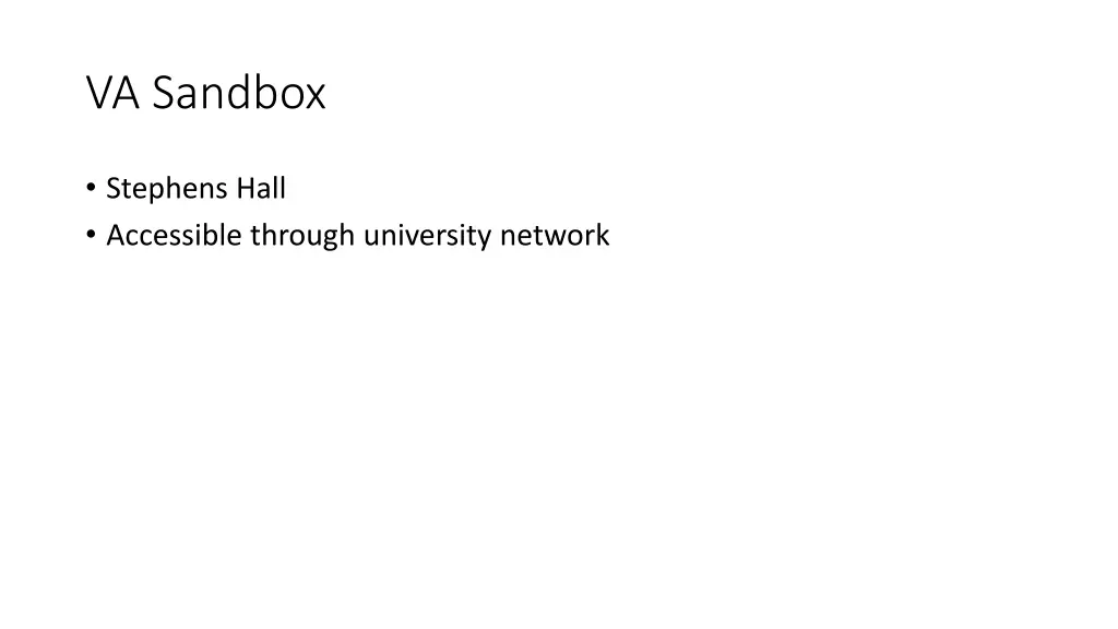 va sandbox