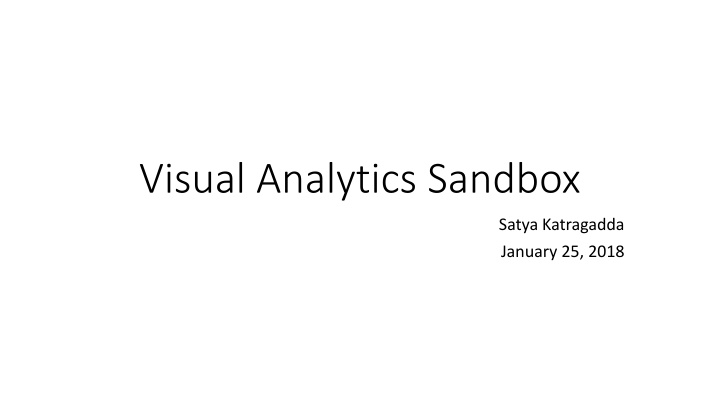 visual analytics sandbox