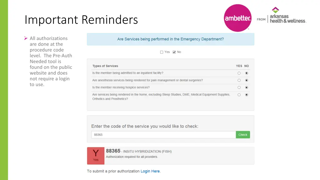 important reminders