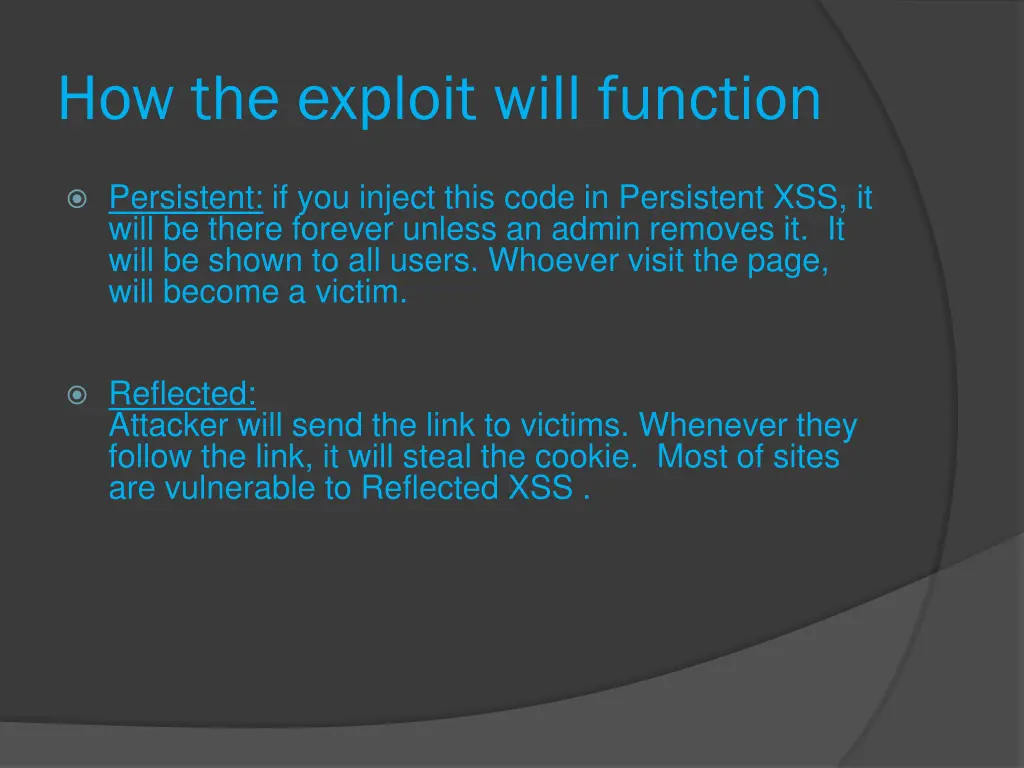 how the exploit will function