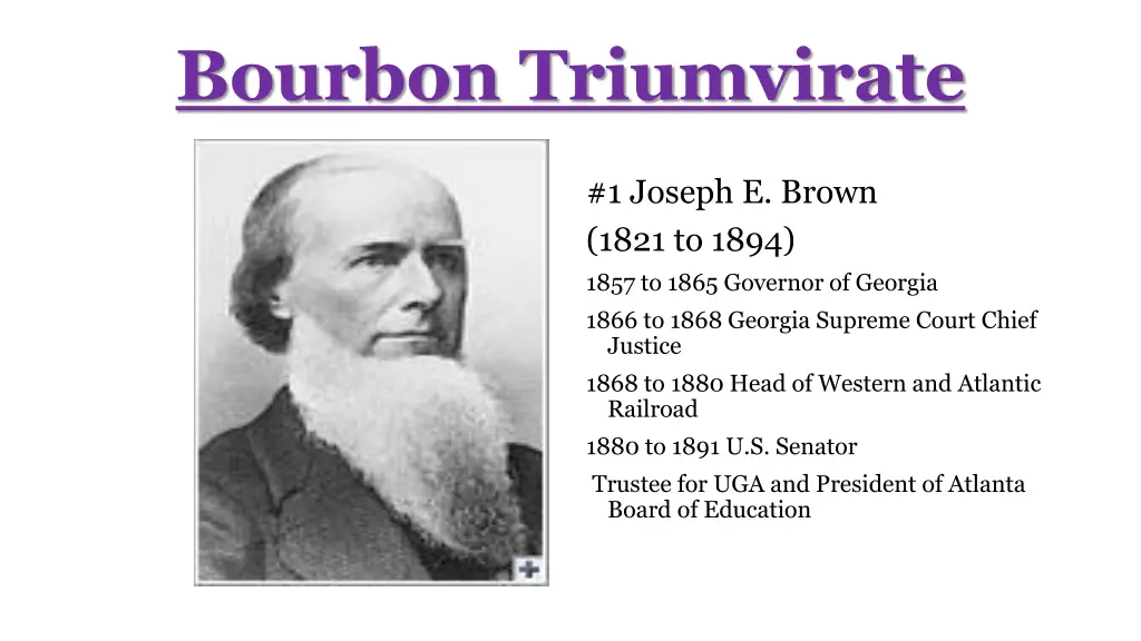 bourbon triumvirate 1